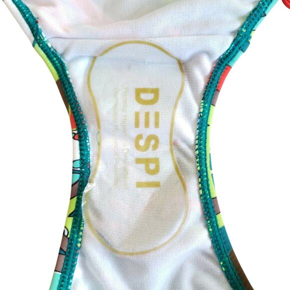 DESPI braided side tie Brazilian cut tassel swim bikini bottom in Congo Sz S NEW - Picture 4 of 7